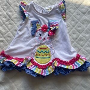 Rare Editions Little Girls Easter Bunny dress size 12 months
